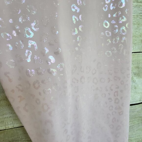 EUC Zyia Sports Bra and Leggings Pink Leopard - XL Bra, Size 12 Leggings - Picture 5 of 7